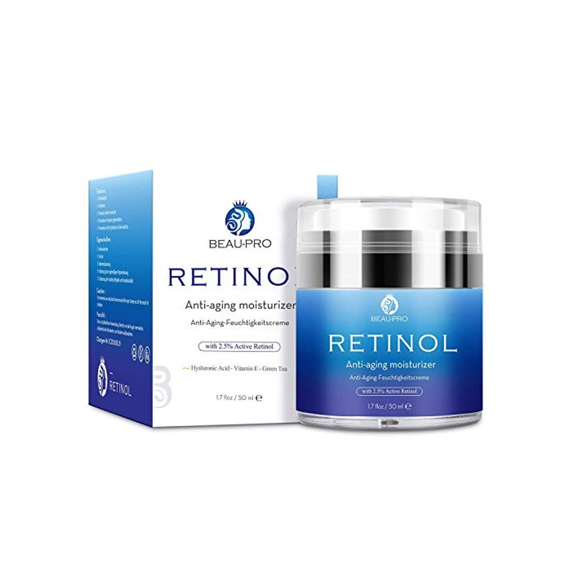 Producto Crema Hidratante con Retinol para Día y Noche por- Crema Antiarrugas