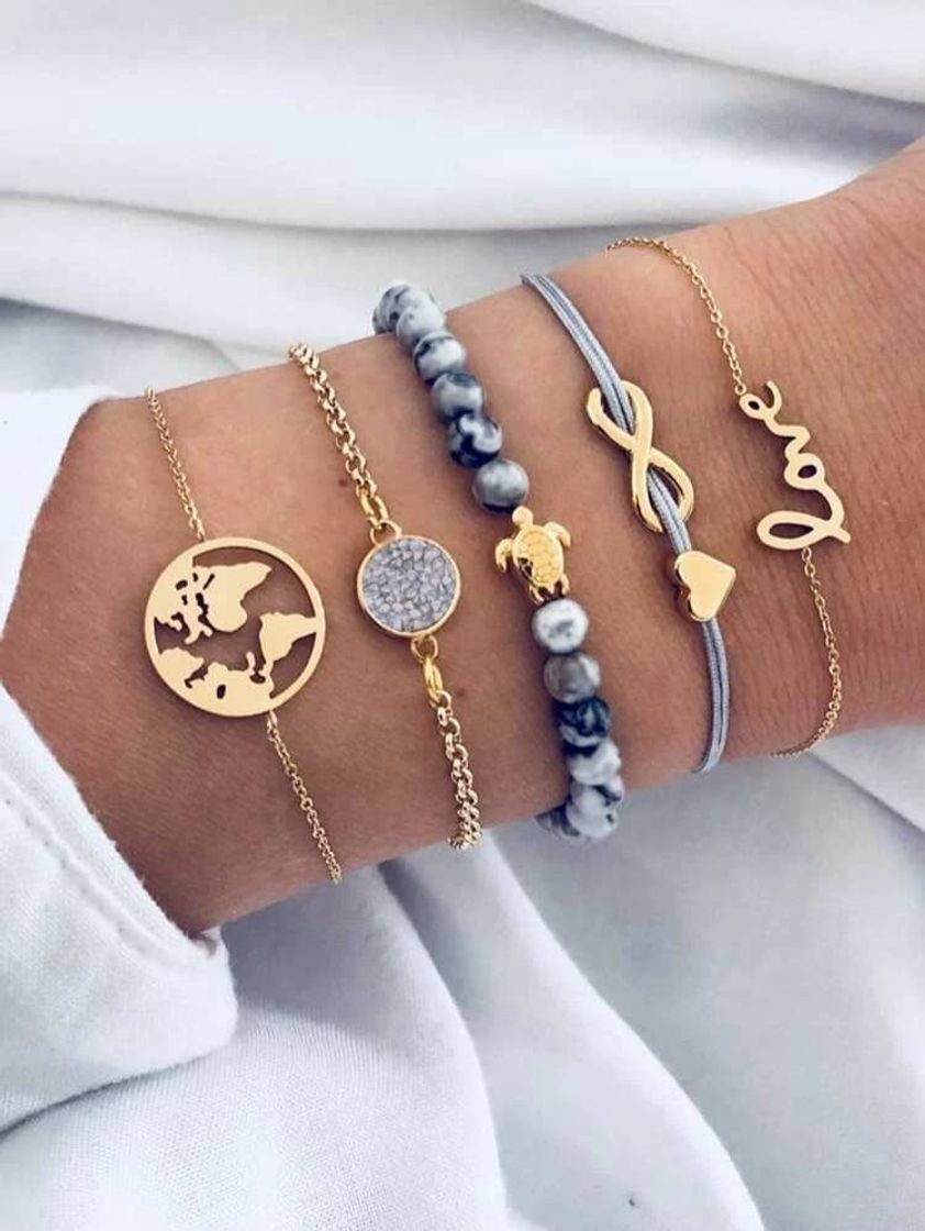 App Set De Pulsera Con Infinito Y Tierra 5 Piezas | SHEIN