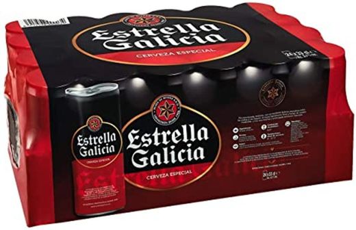 Estrella Galicia Cerveza - Paquete de 24 x 330 ml - Total