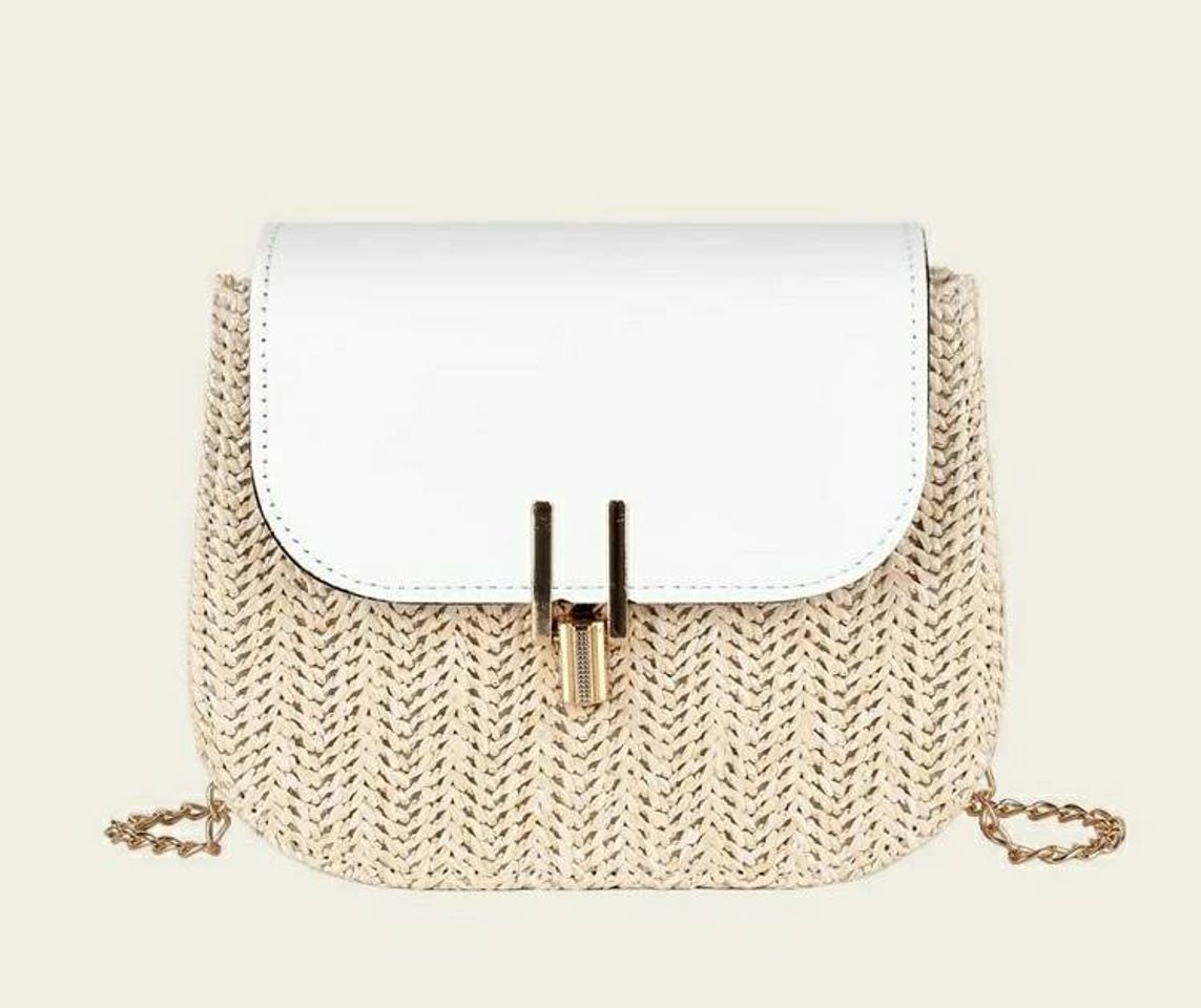 Fashion Woven Raffia Saddle Bag