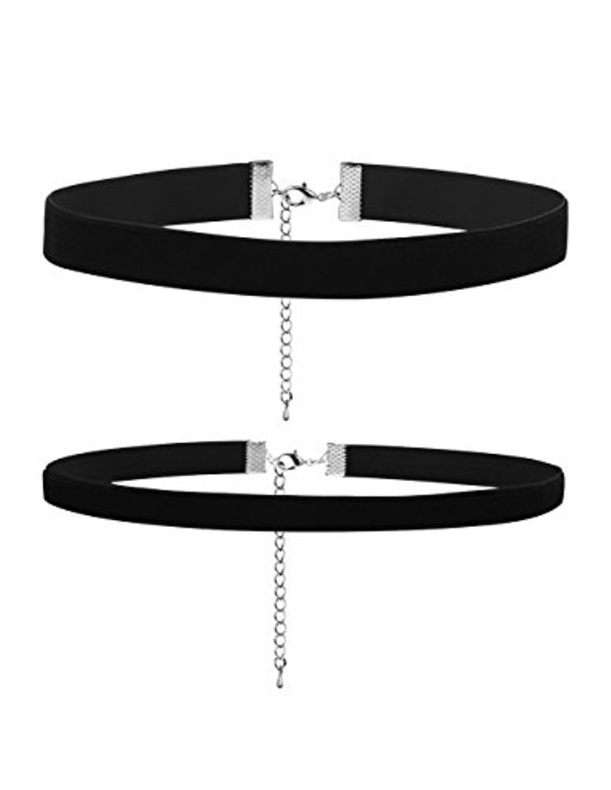 Book Choker Terciopelo Gargantilla Negro de Cinta para Mujeres y Chicas