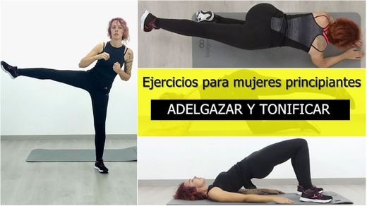 Ejercicios para mujeres principiantes para adelgazar y tonificar en ...