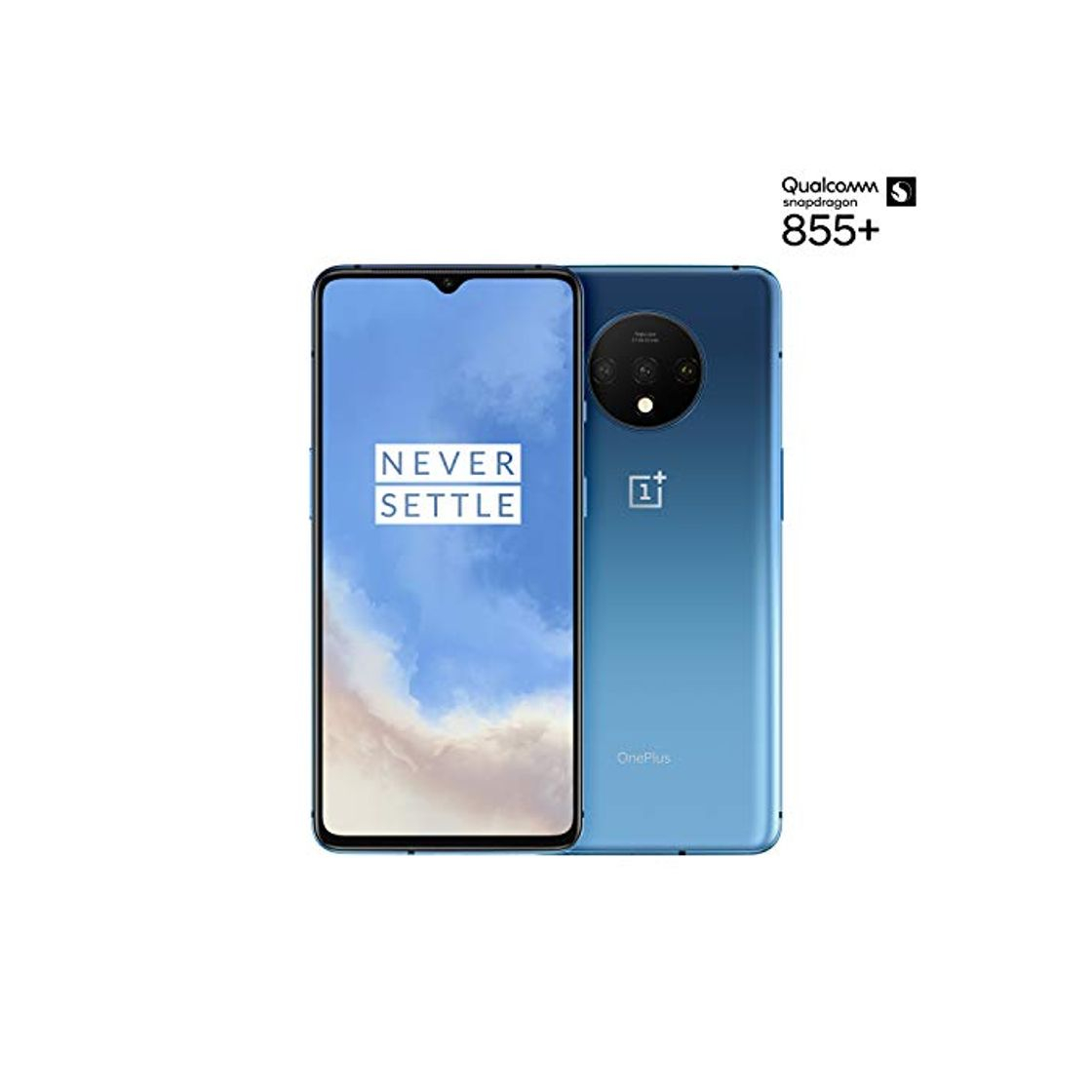 Social OnePlus 7T Smartphone Glacier Blue | 6.55"/16,6 cm AMOLED Display 90Hz Power