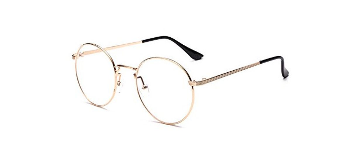 Social Outray Vintage Inspired Gafas redondas clásicas Gafas con montura metálica Gafas con