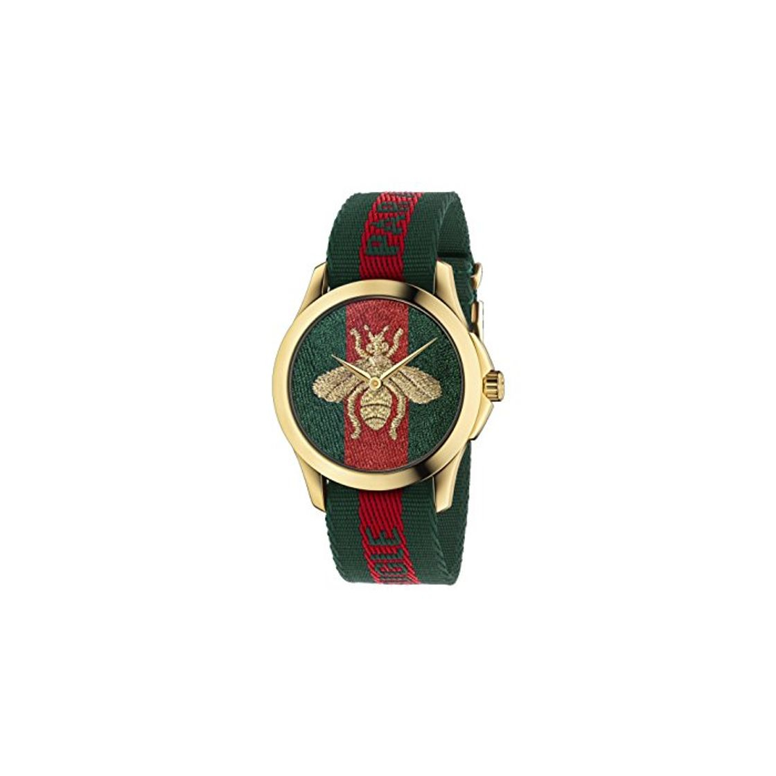 Social Gucci Reloj Análogo clásico para Unisex de Cuarzo con Correa en Nailon