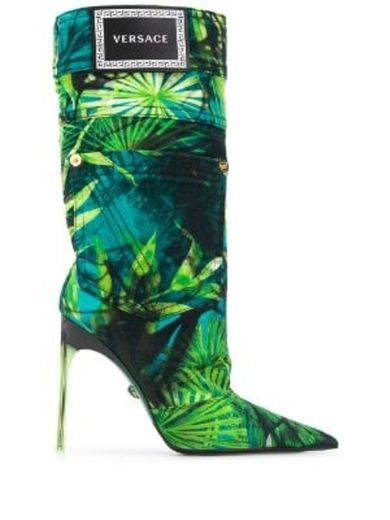 Versace botas con tacón stiletto con estampado jungle