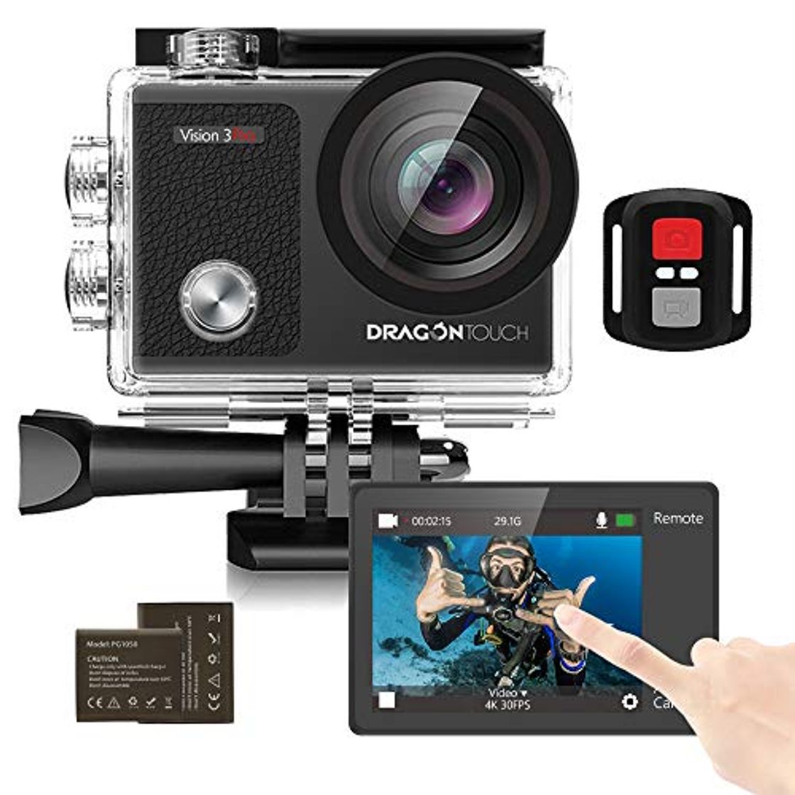 Producto Dragon Touch Cámara Deportiva 4K 16MP WiFi Pantalla Táctil Cámara de Acción