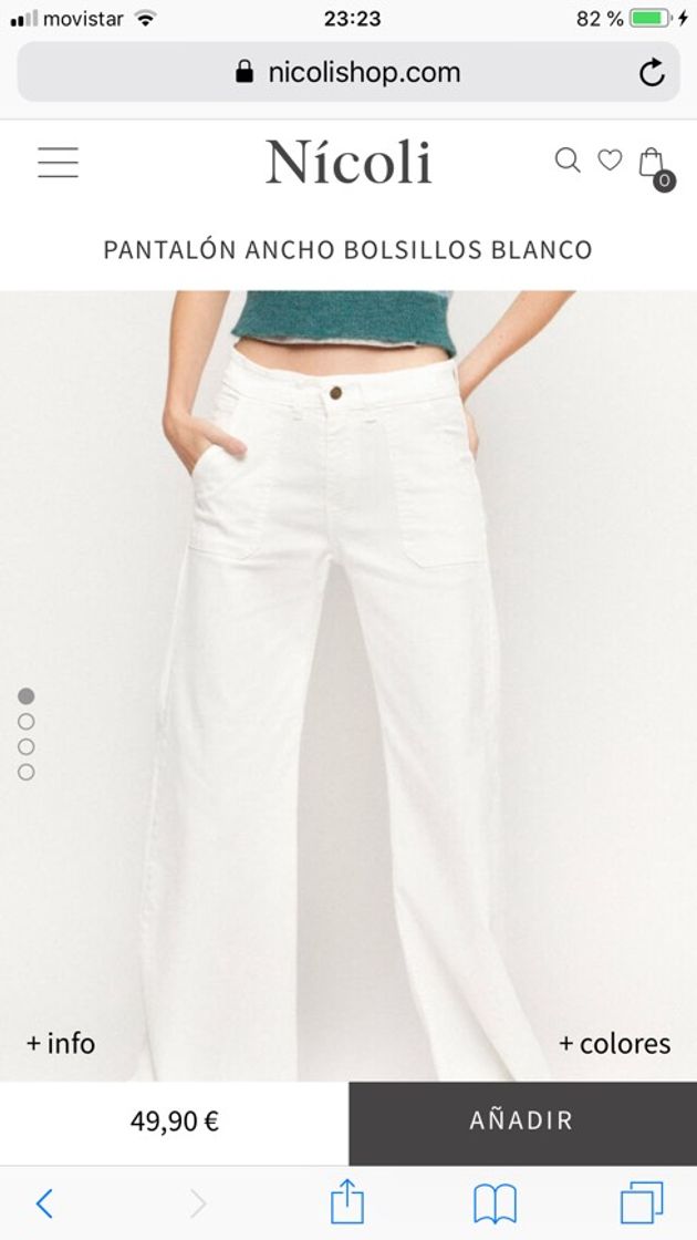 Fashion Nícoli pantalon ancho blanco chica 