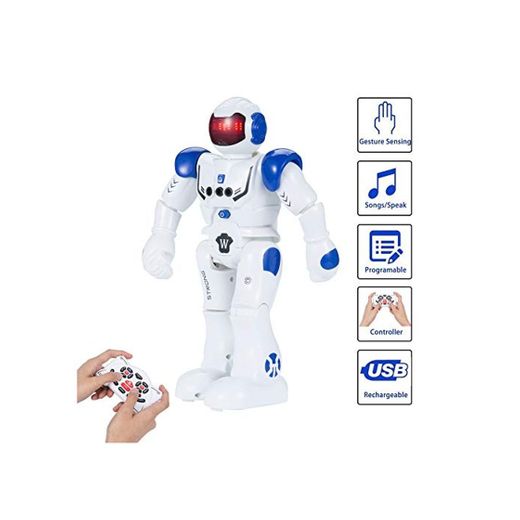 SUNNOW Robot Juguete Programación Inteligente Gestos Control Robots Recargable Multifuncionales Robot de