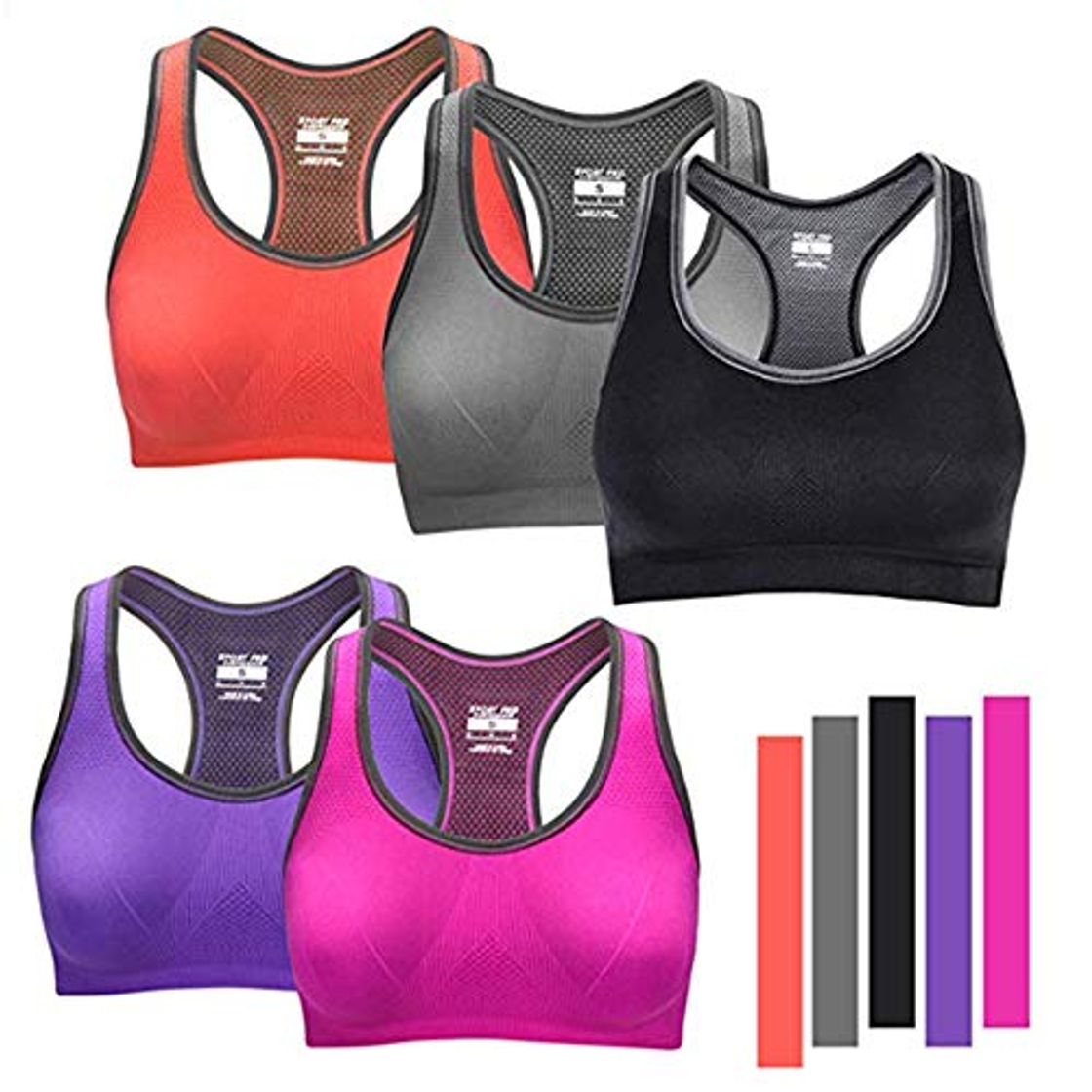 Producto WADEO [5 Piezas] Sujetador Deportivo para Mujeres