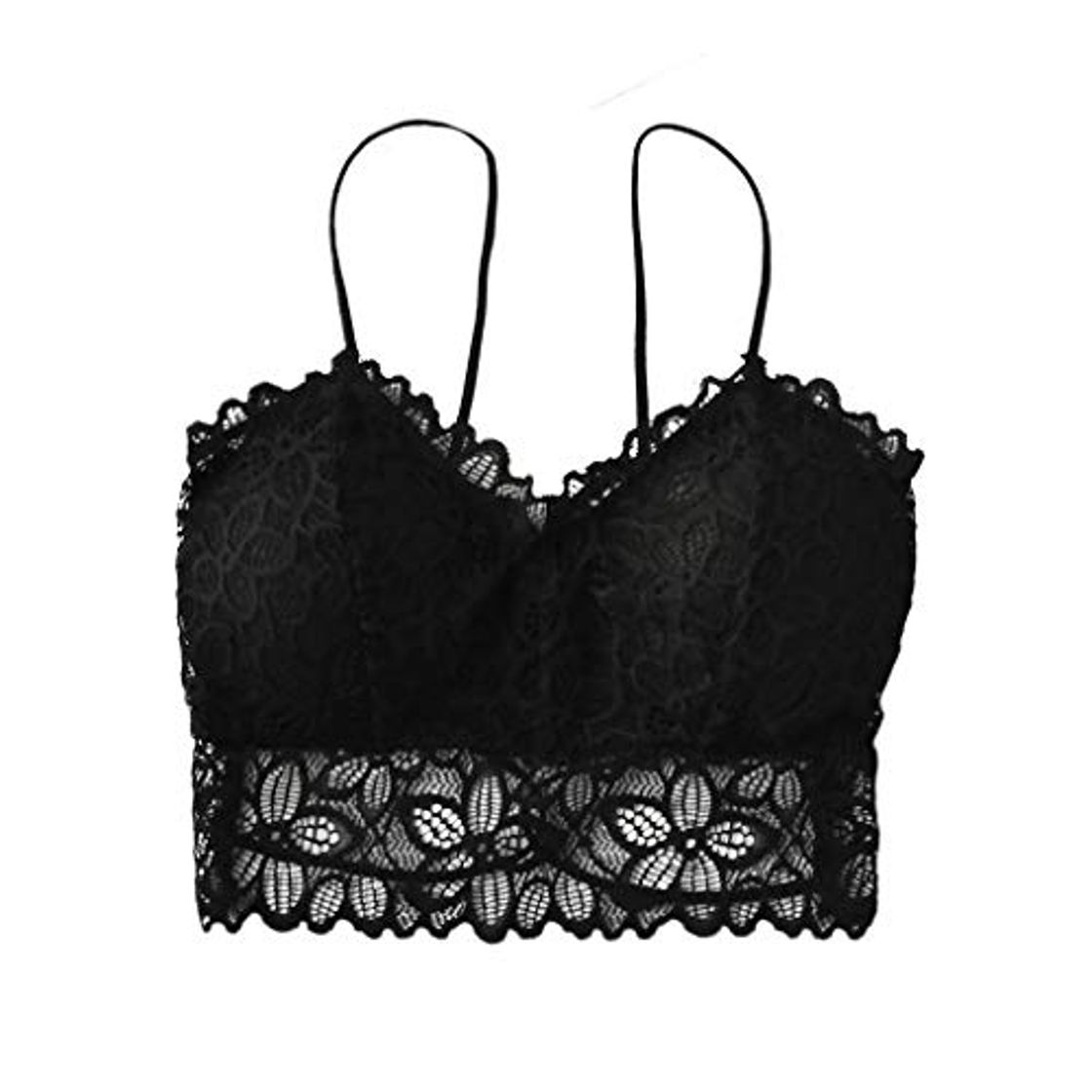 Social Reooly Ropa Interior para Mujer Chaleco con Costuras de Encaje sin Sujetador