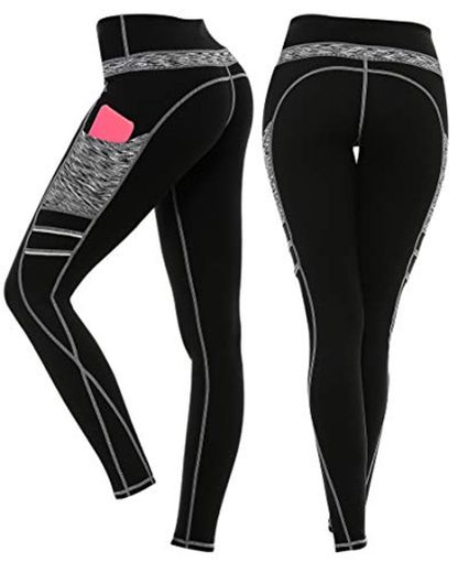 3W GRT Leggings mujer fitness,Mallas Deportivas de Mujer,Pantalones elásticos de yoga con