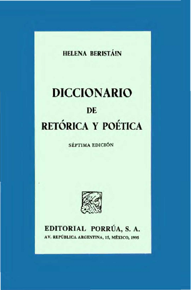 Libro Diccionario de Retorica y Poetica - 8