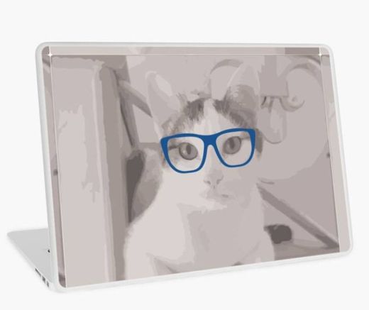 Diseño gato vinilo plegable 13" portátil