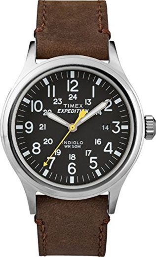 Timex Reloj Analógico para Hombre de Cuarzo con Correa en Cuero TWC004500