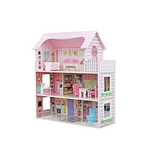 Star- Casa de Muñecas con Familia y Mobiliario, Multicolor, Talla Única