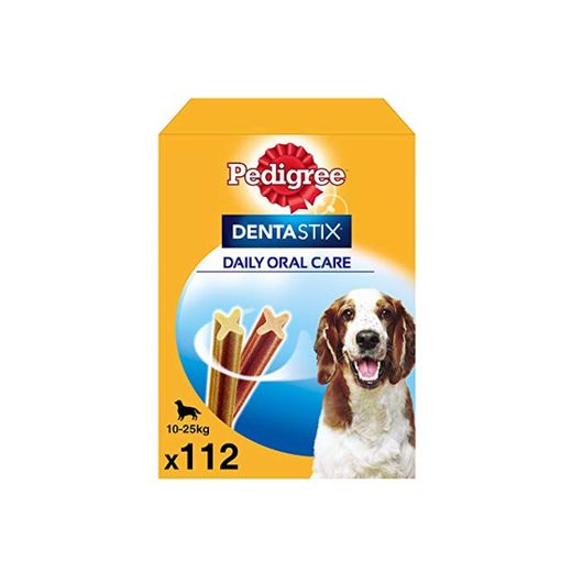 Pedigree Pack de 112 Dentastix de uso diario para la limpieza dental de perros medianos