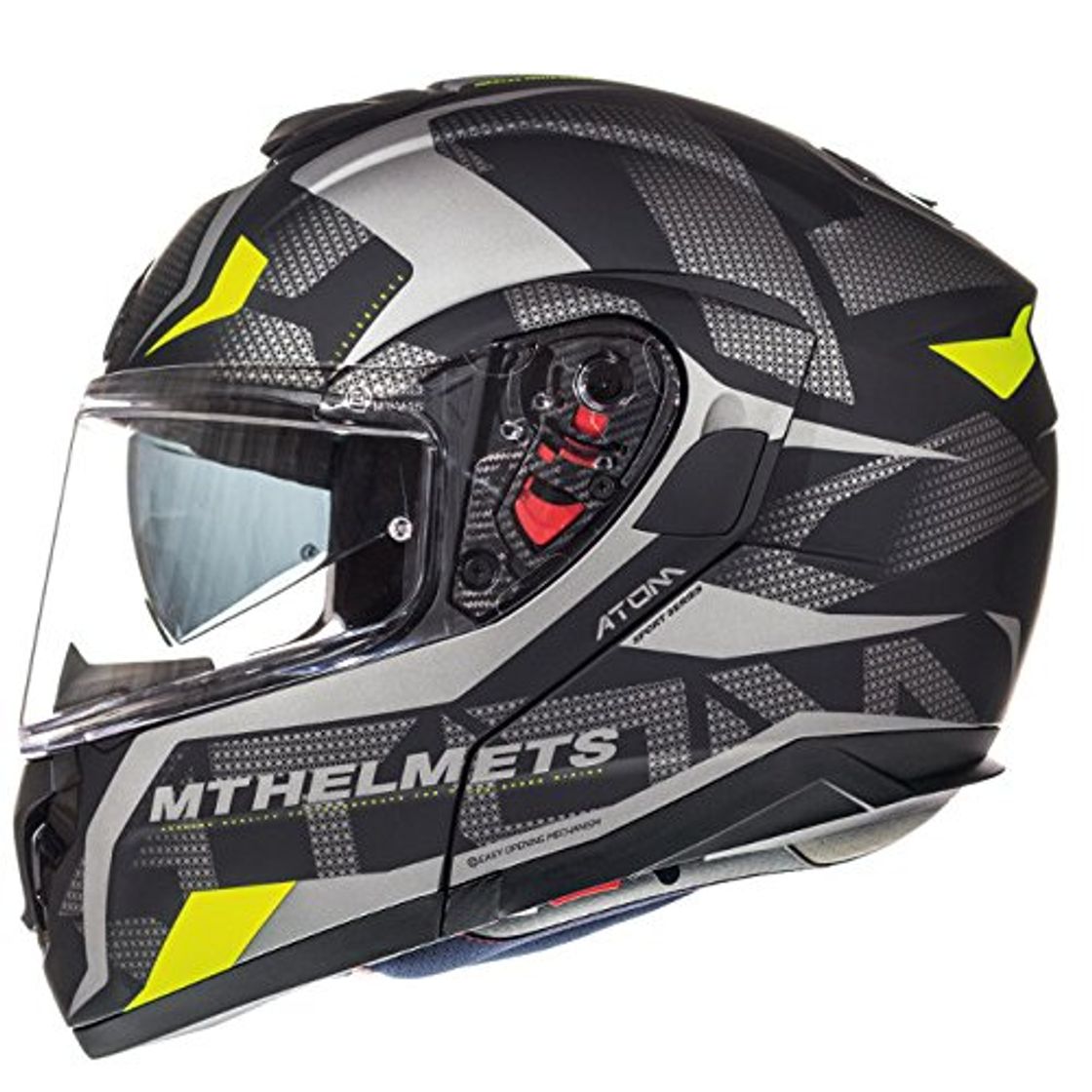 Social Casco Mt Atom SV DIVERGENCE Negro mate y Amarillo