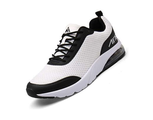 Aire Zapatillas Running Mujer Casual Deportivas para Correr Antideslizante Ligero Sneakers Blanco 36 EU