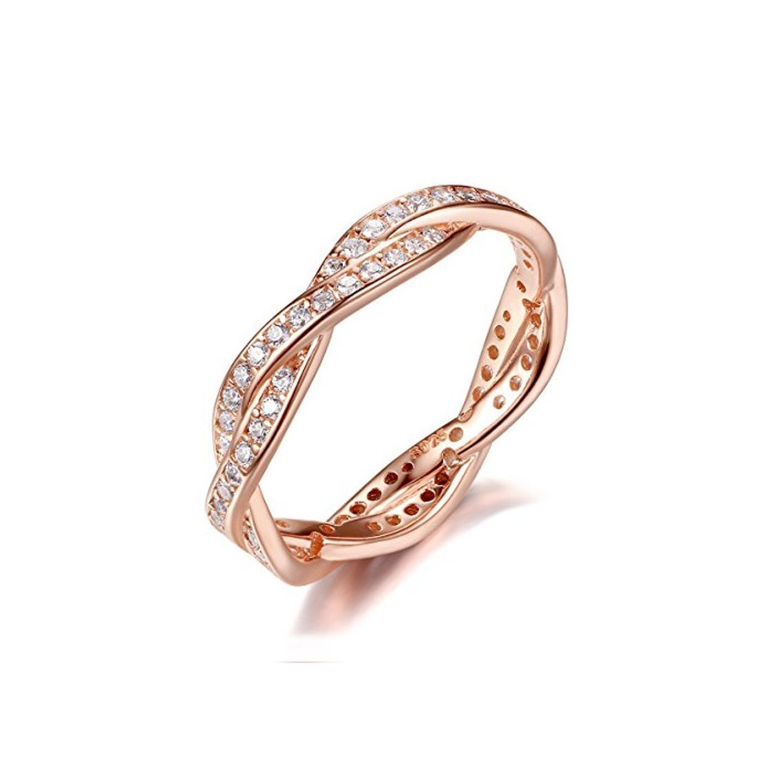 Social Qings Oro de Rosa Plateado Anillo