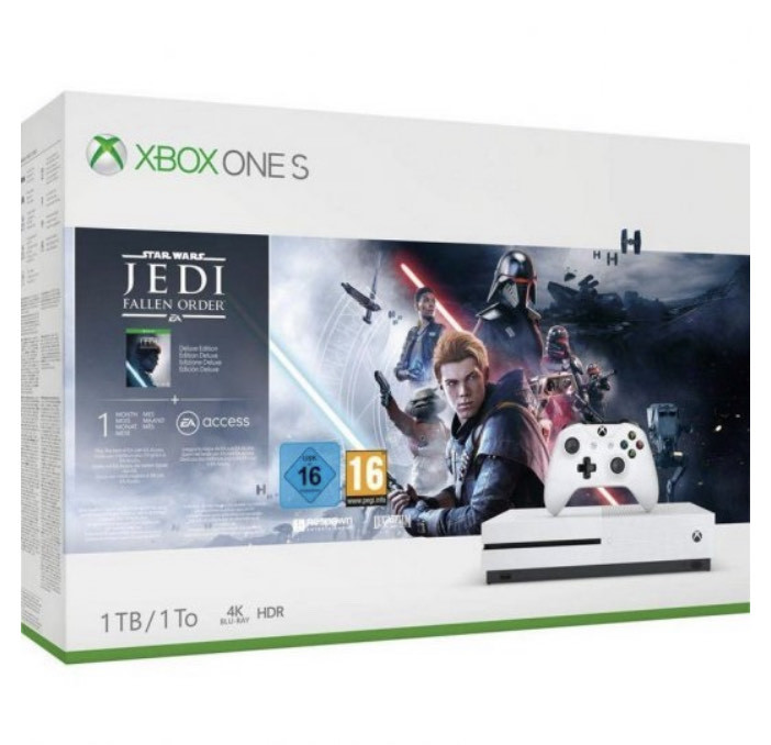 Fashion Xbox One S 1TB + Star Wars Jedi: Fallen Order Deluxe Edition