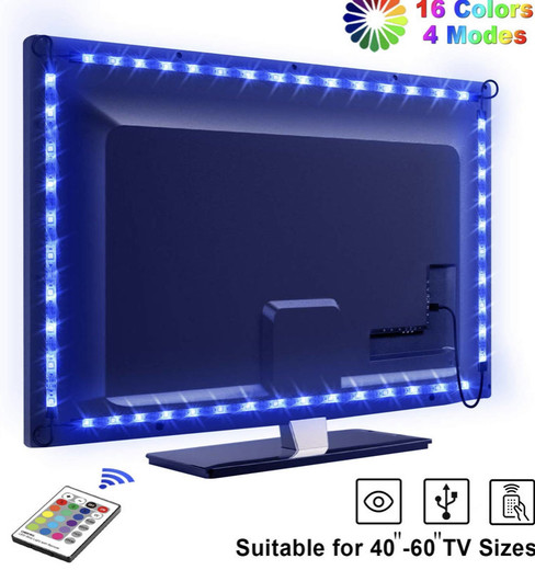 Tira LED TV 2.2M, OMERIL 5050 Tiras LED USB 
