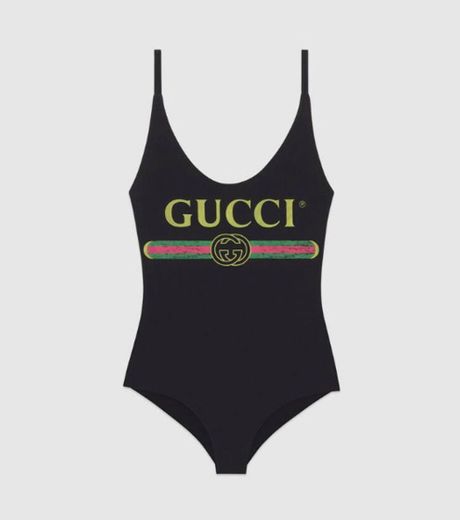 Traje de Baño Brillante con Logo Gucci