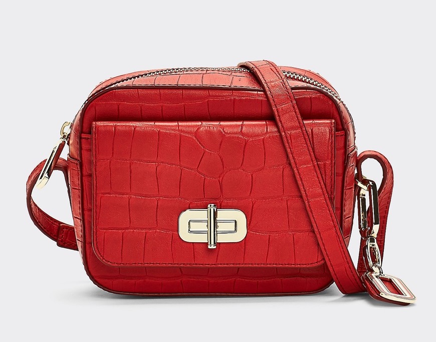 Social BOLSO BANDOLERA DE PIEL CON EFECTO COCODRILO