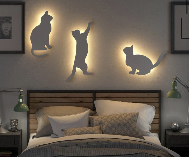 Social The Cat's Body Language - LED Cats Sleep Lamps
