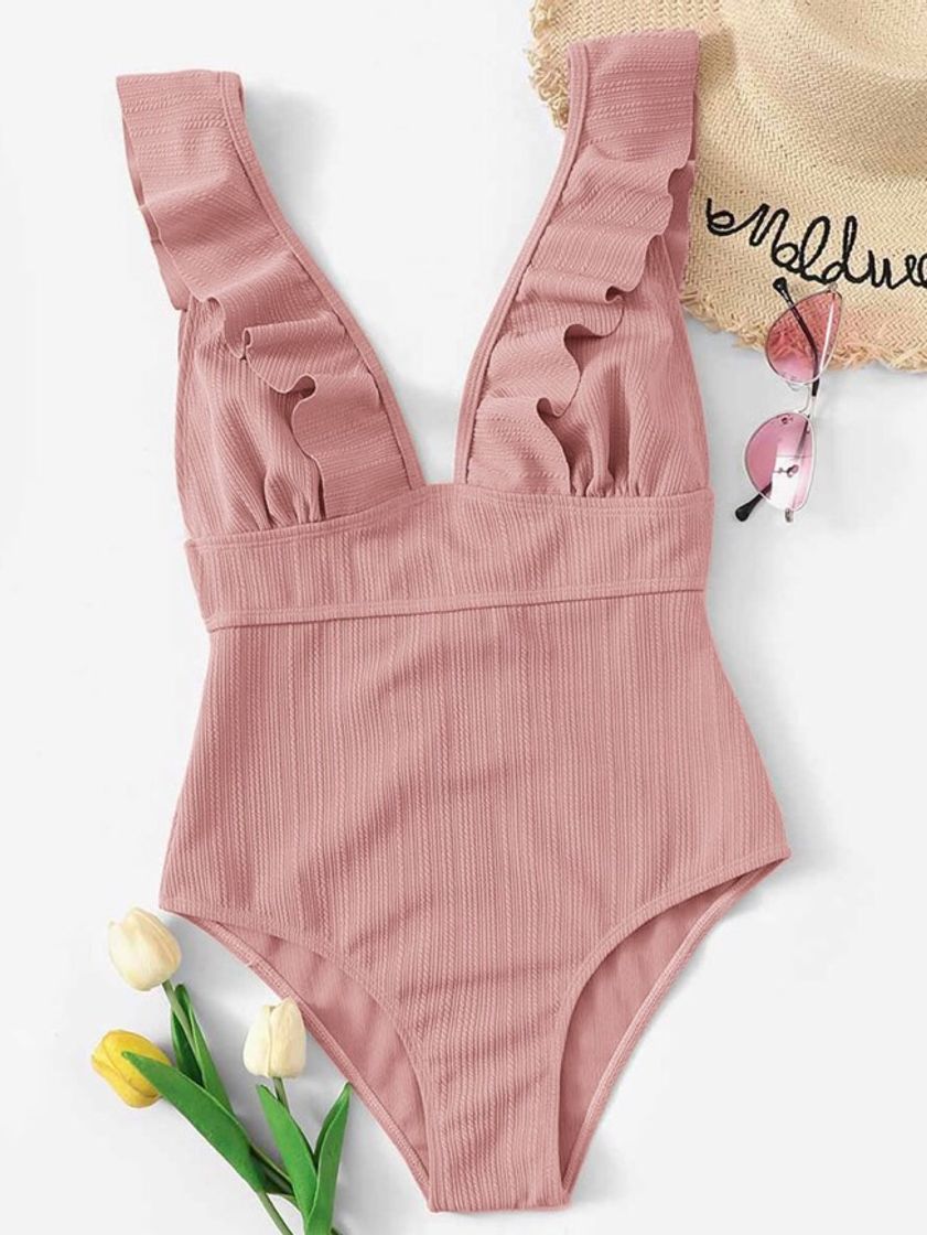 Social Maillot de bain une pièce texturé avec plis