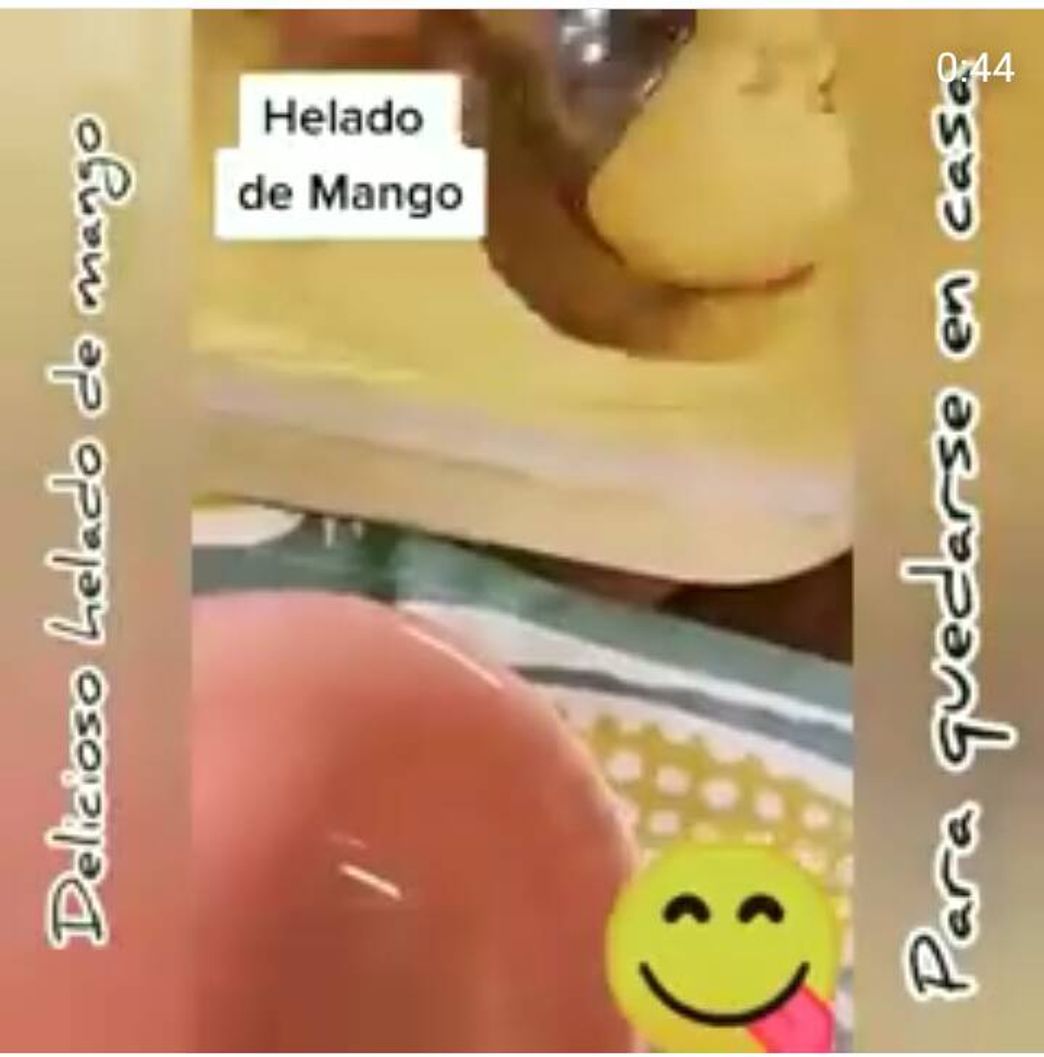 Helado de mango hecho en casa