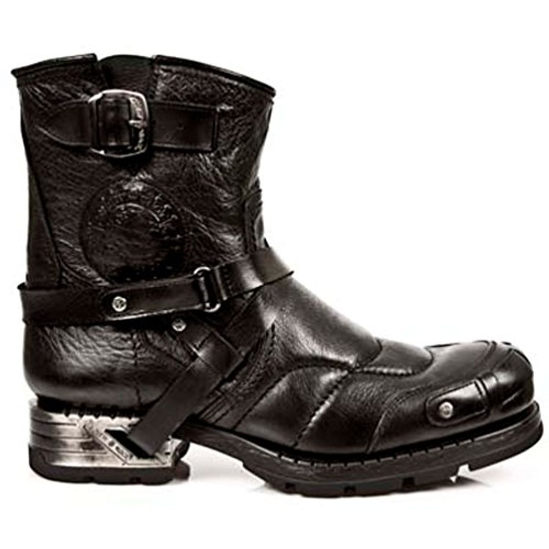 Moda Newrock New Rock Botas Estilo M.MR004 S1 Negro Hombres Talones De Acero