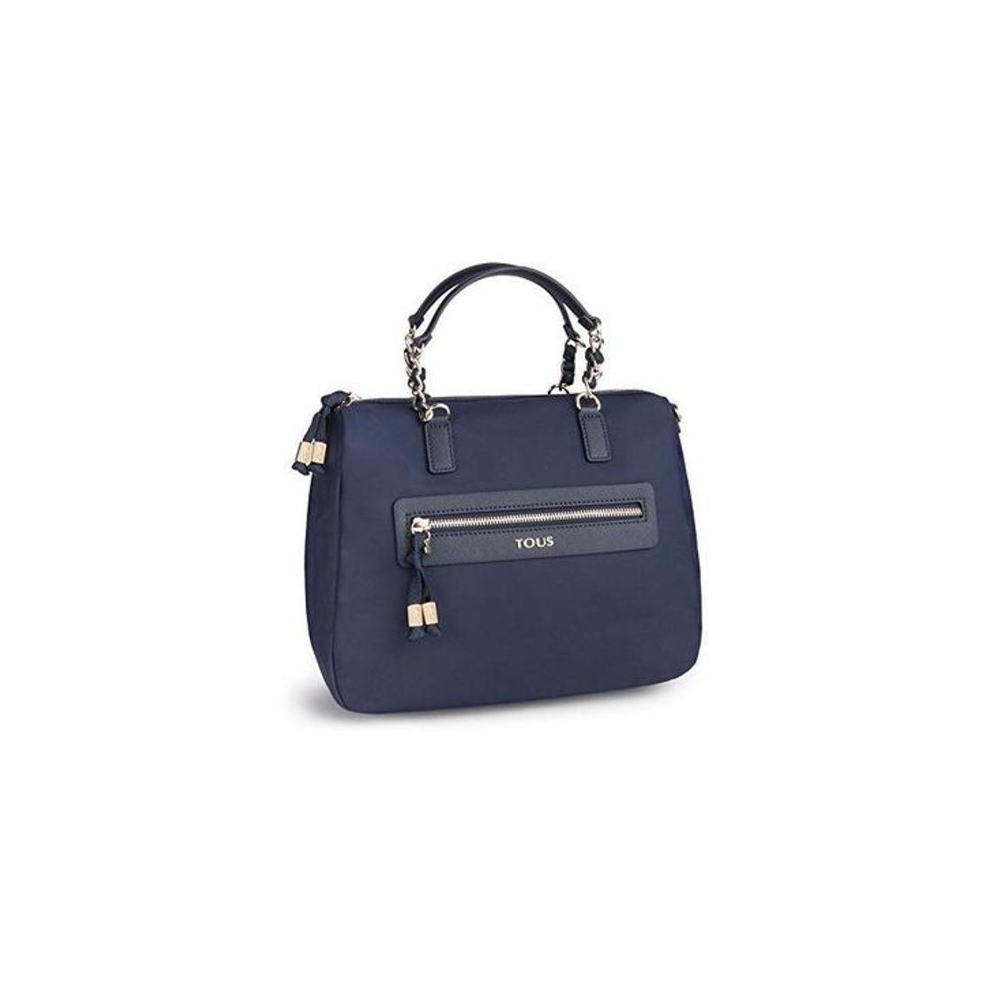 Moda Tous Efim Brunock Chain, Bolso de Mano para Mujer, Azul