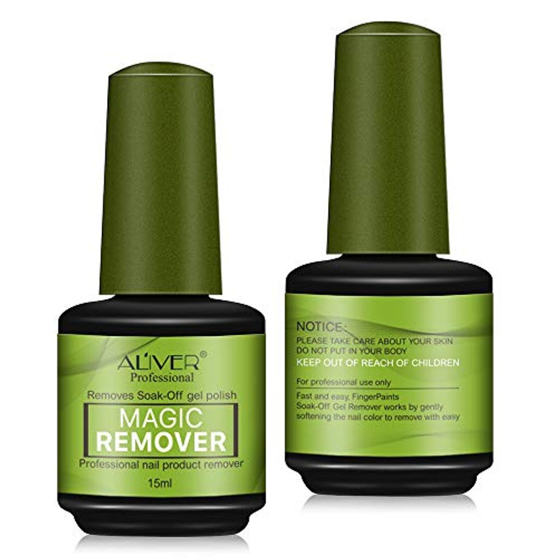 Producto 2-pack) Removedor de esmalte de uñas Magic Gel para quitar el esmalte