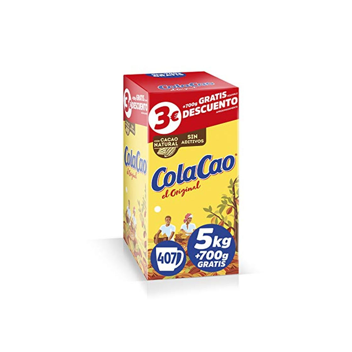 Social Cola-Cao Original - Cacao soluble, 5 kg