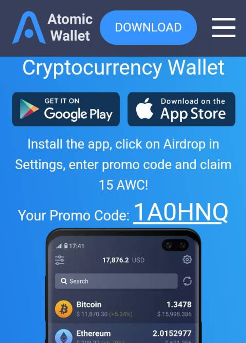 Moda Airdrop Atomic Wallet