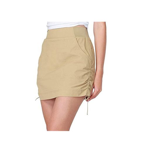 CAMEL CROWN Falda de Mujer Faldas Deportivas Faldas de Tenis Hockey Golf con Pantalones Interiores y Bolsillos para Correr Secado Rápido Cintura Elástica Elegante Falda Casual de Verano Negro Caqui