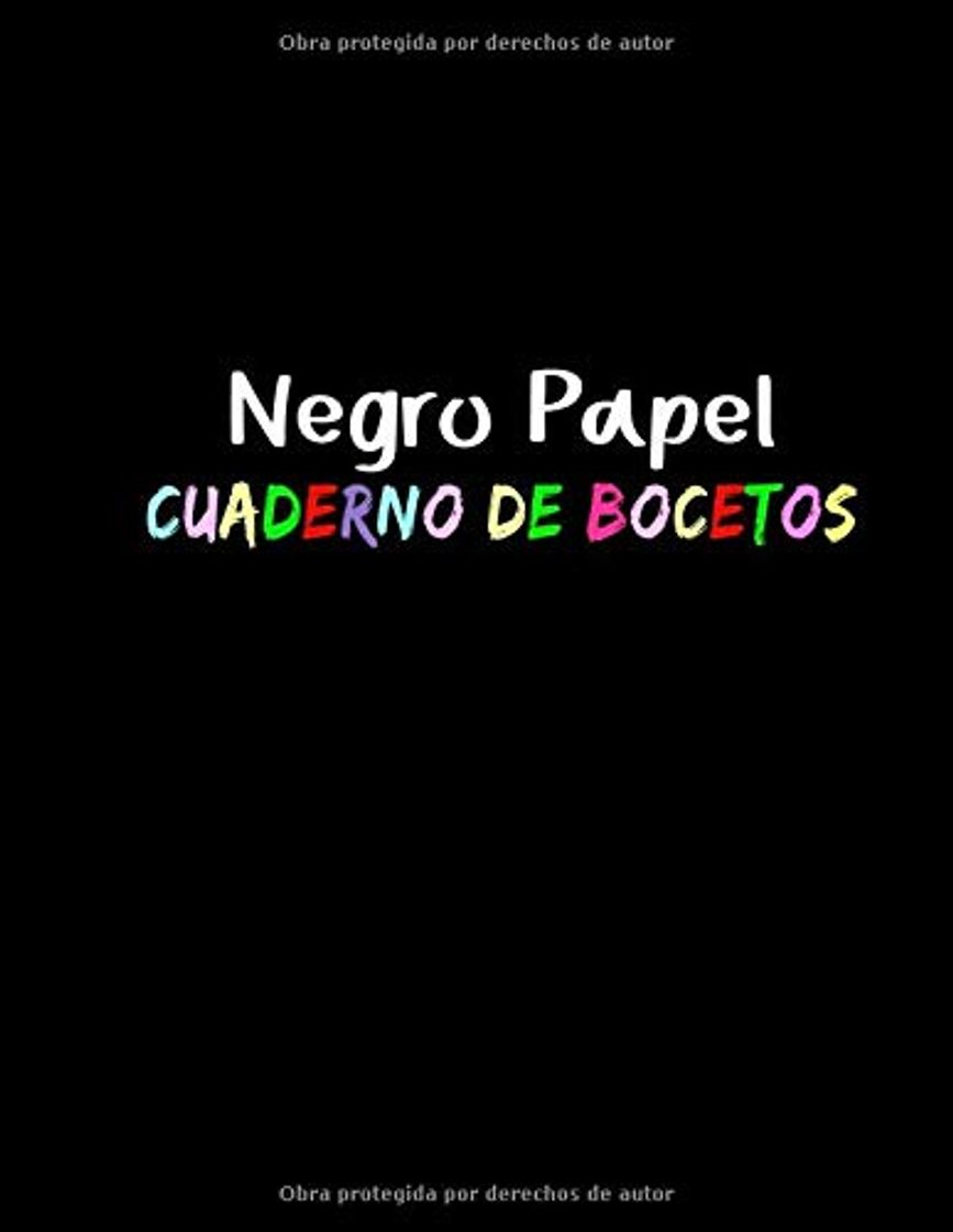 Products Negro Papel Cuaderno de Bocetos