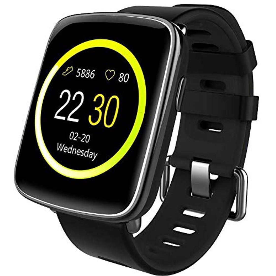 Social Willful Smartwatch con Pulsómetro,Impermeable IP68 Reloj Inteligente con Cronómetro, Monitor de sueño,Podómetro,Calendario,Control