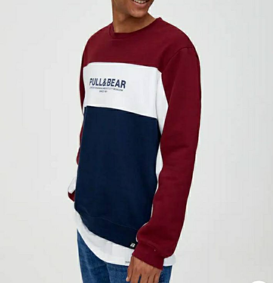 Social Sweatshirt com color block e logótipo da Pull&Bear