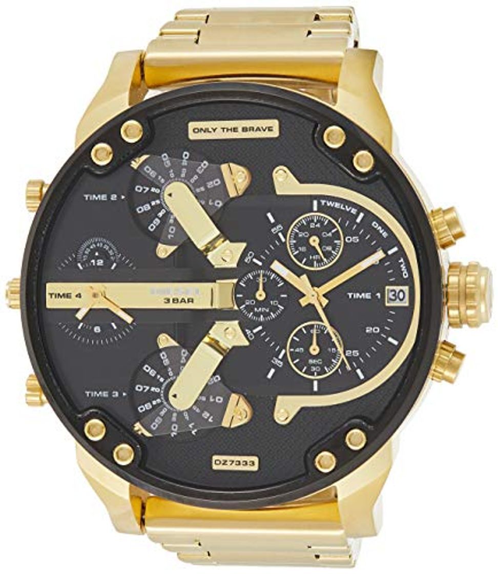 Social Hombre-Reloj diesel MR Daddy 2.0 cronógrafo de Cuarzo con Revestimiento de Acero