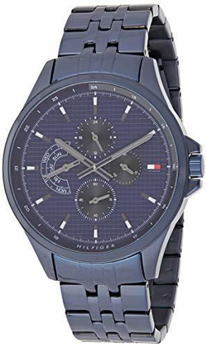 Social Tommy Hilfiger Reloj Multiesfera para Hombre de Cuarzo con Correa en Acero