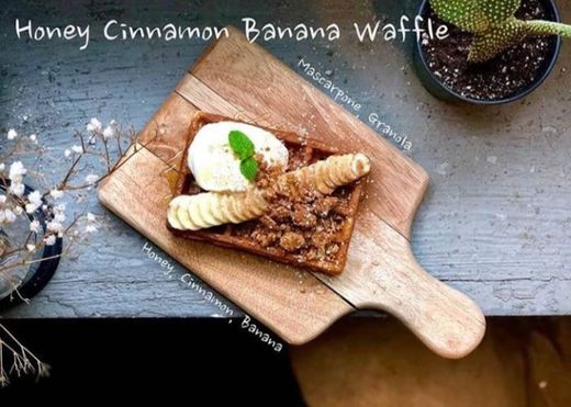 Honey Cinnamon Banana Waffle