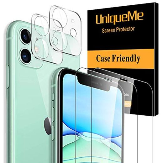 [2 Pack]UniqueMe Protector de Pantalla para iPhone 11