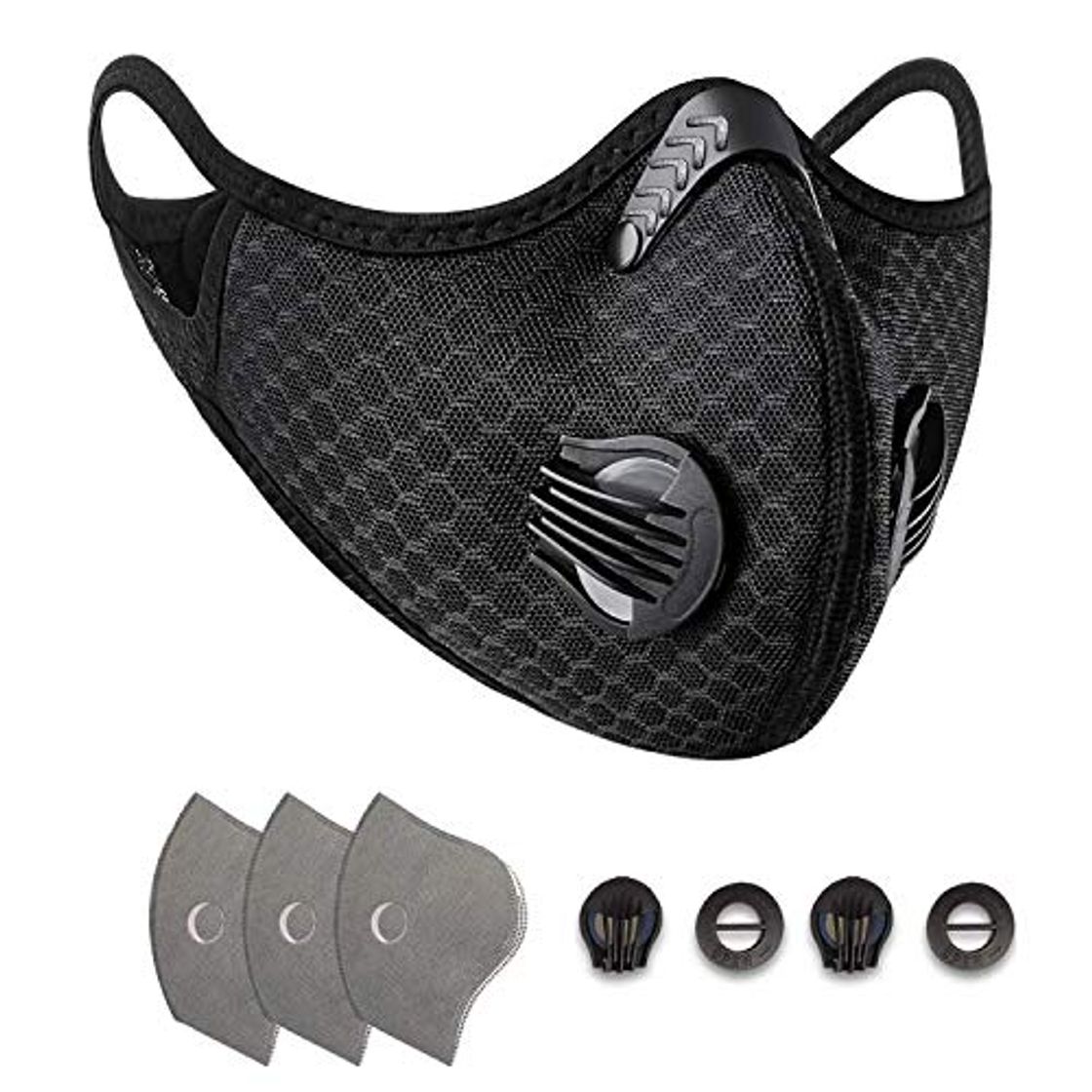 Filtros reutilizables unisex anti polvo filtro de boca de repuesto transpirable