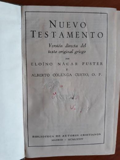 Nuevo Testamento (Rca.) Version oficial: Versión oficial de la Conferencia Episcopal Española: 106 (EDICIONES BÍBLICAS)
