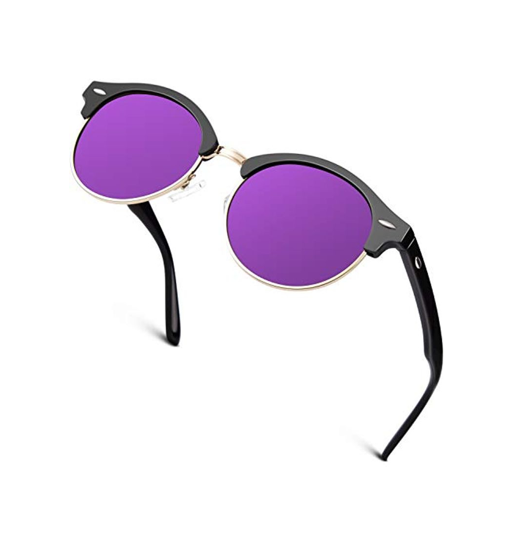 Social GQUEEN Bocina enculado Medio marco gafas de sol polarizadas GQ51