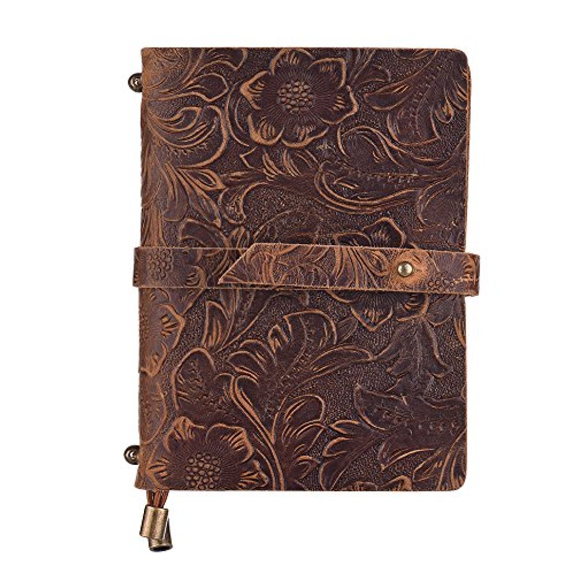 Product Aibecy Agenda Cuero Vintage en Relieve patrón diario de viaje cuaderno forrado en blanco rejilla papel diario recargable bloc de notas de regalo para hombres y mujeres dibujo boceto