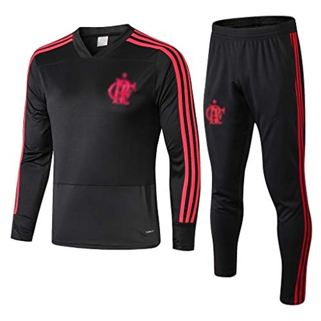 Social No-brand De Manga Larga Brasil Football Club de Deporte Negro Transpirable Ropa