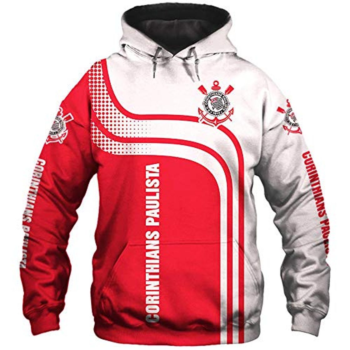 Social LIULL Sudadera con Capucha De Los Deportes Corinthians Paulista De Fútbol 3D